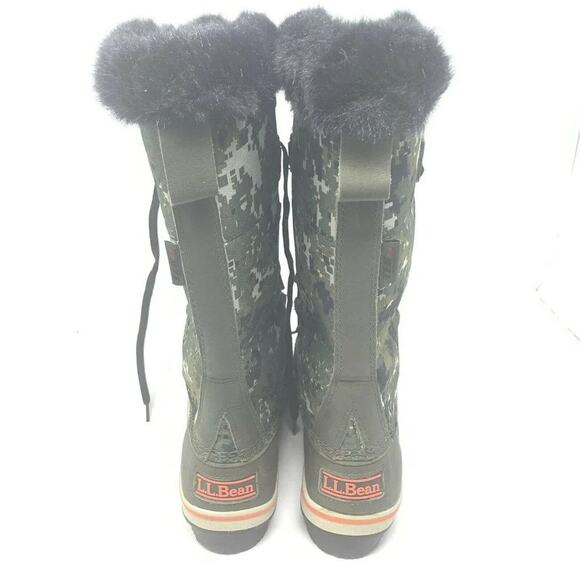 LL Bean Rangeley Pac Tall Insulated Winter Boots Tek 2.5 Digital Camo Size 9 - Picture 7 of 10